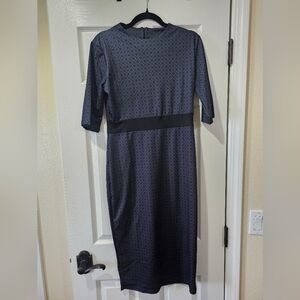 Gray Bodycon Dress Geometric Pattern